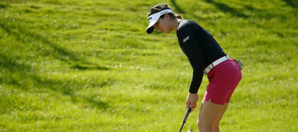 Sandra Gal gerät an Loch 16 bei der Indy Women in Tech Championship in Schwierigkeiten. (Foto: Getty)