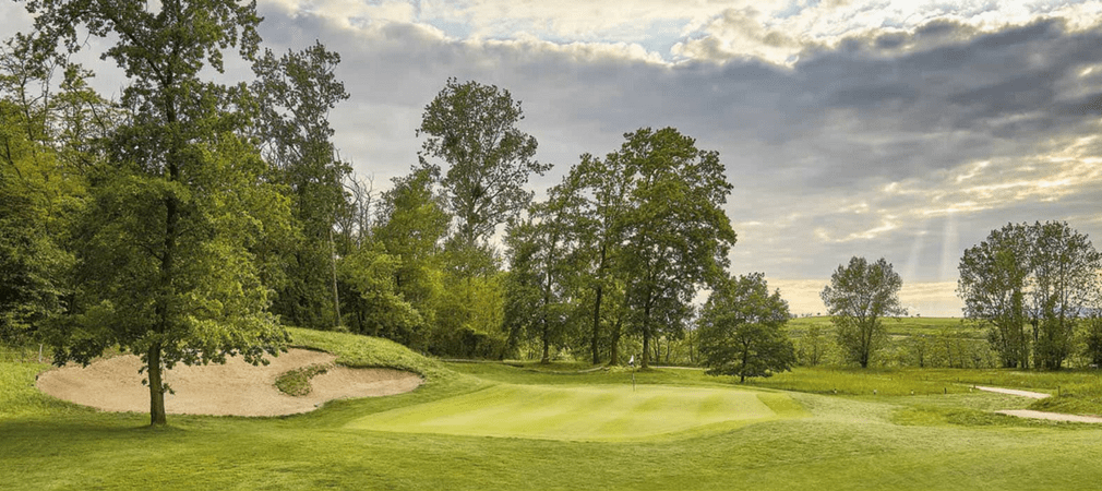 Bahn 2 des Mainzer Golfclubs hat es in den Golfkalender 2018 geschafft. (Foto: Matthias Gruber)