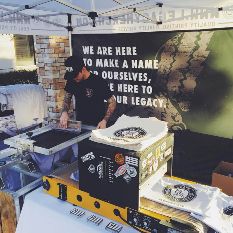 live screen printing in fort worth texas
