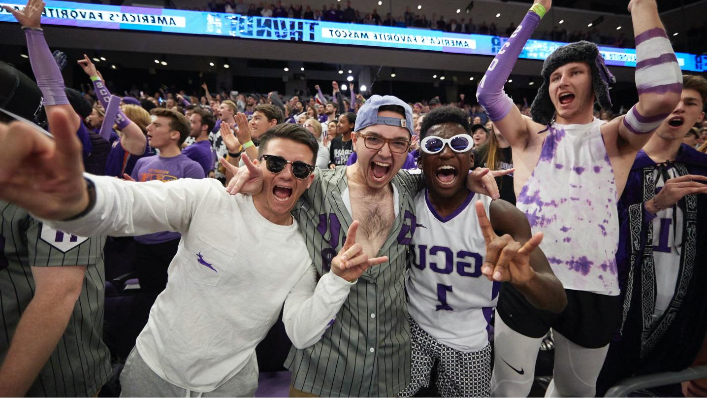 Group of male students at GCU Havocs game
