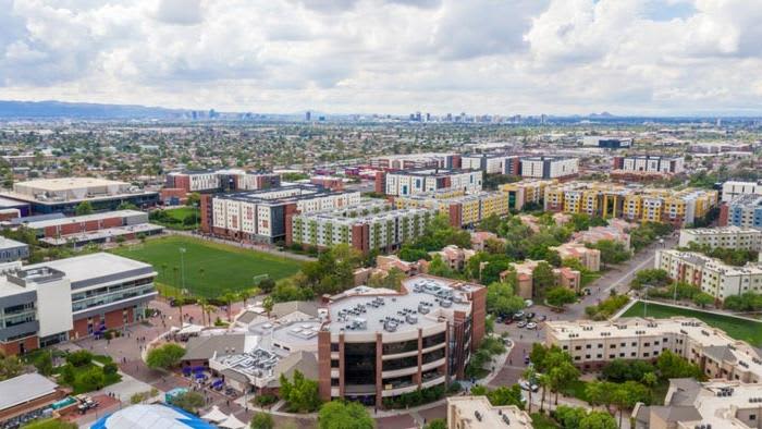 aerial view of GCU's main campus