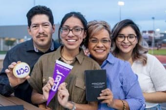 a student and her family