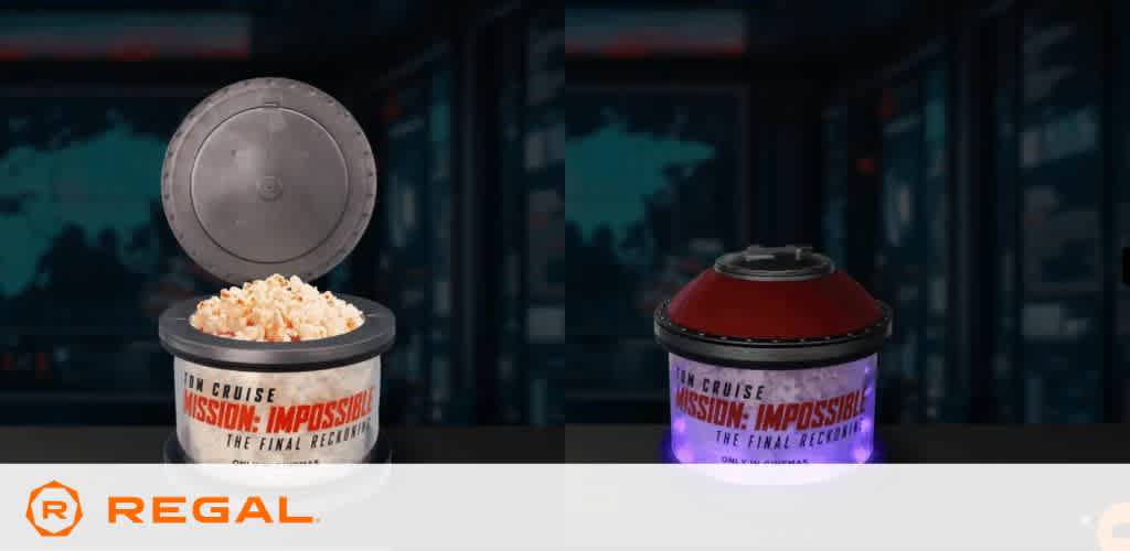 A popcorn container with