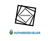 Image featuring the ARTECHOUSE logo, which includes geometric shapes forming a stylized, abstract house, above the phrase Authorized Seller with a padlock icon indicating secure and verified selling credentials.
