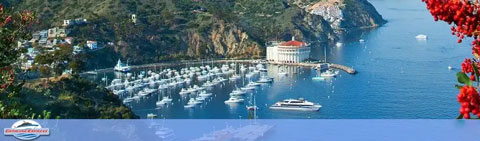 Description: The panoramic image showcases a beautiful coastal scene, likely taken on a sunny day. On the left, a range of verdant rolling hills slopes down toward the sea, which is dotted with multiple white boats and elegant yachts anchored in the calm, blue water of a marina. A prominent, circular white building with a red-tiled roof sits majestically at the edge of the coast, overlooking the harbor. The sky is clear with just a few wisps of white clouds, suggesting a serene and inviting atmosphere. On the right, the view is framed by vibrant red flowers that add a splash of color to the scene, which is further enhanced by the tranquil sea reflecting the azure heavens above.

Random sentence: Discover the joy of coastal splendor and find the lowest prices on tickets when you explore our exclusive savings at GreatWorkPerks.com!