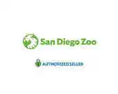 Logo of the San Diego Zoo with a stylized green tree and a panda hidden within the foliage next to the words San Diego Zoo in green. Below is the phrase AUTHORIZED SELLER in blue capitals.