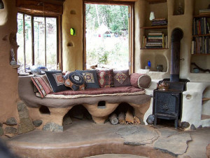 Cob House Custom Carving Interior. Photo Courtesy: Small Scale