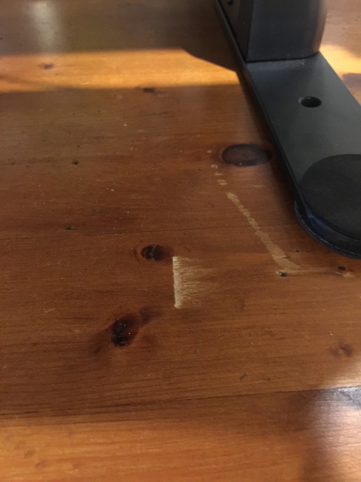 Table Damage - whoops