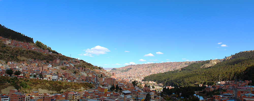 Vista da cidade de La Paz ( (Foto: Cláudia Pelegrini / A 4 Pés)