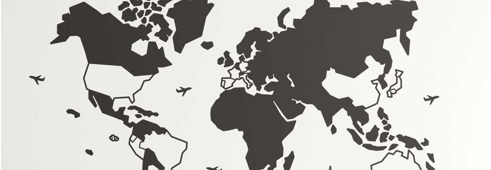 adesivo de países por onde viajou
