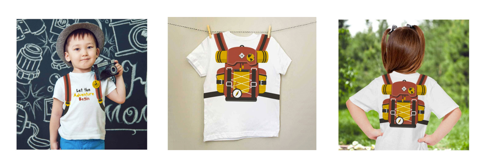 camiseta infantil mini mochileiro