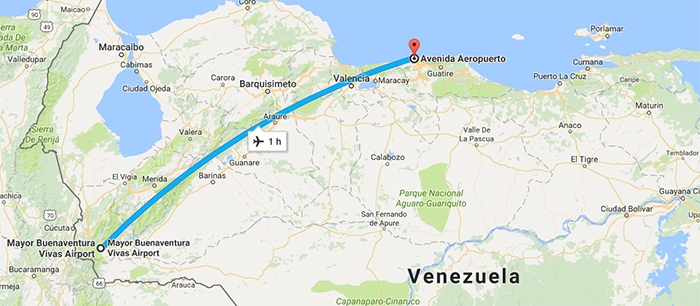 Trecho de Santo Domingo até Caracas - Voo Rutaca Trecho de Santo Domingo até Caracas - Voo Rutaca