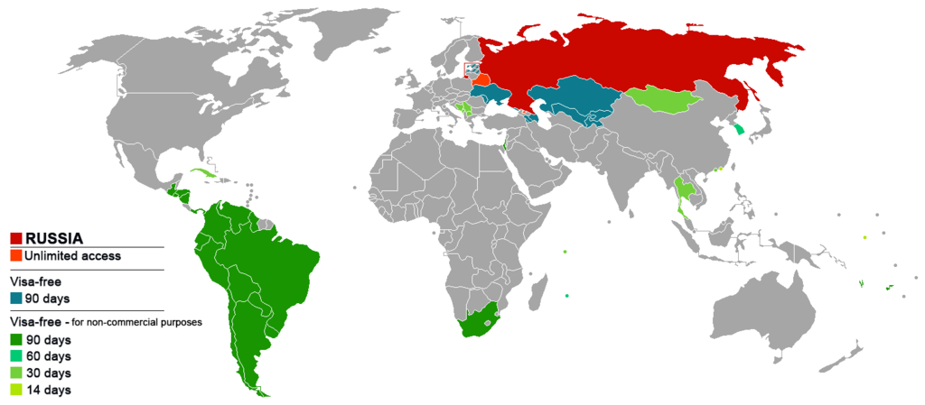 Política de Visto para a Rússia