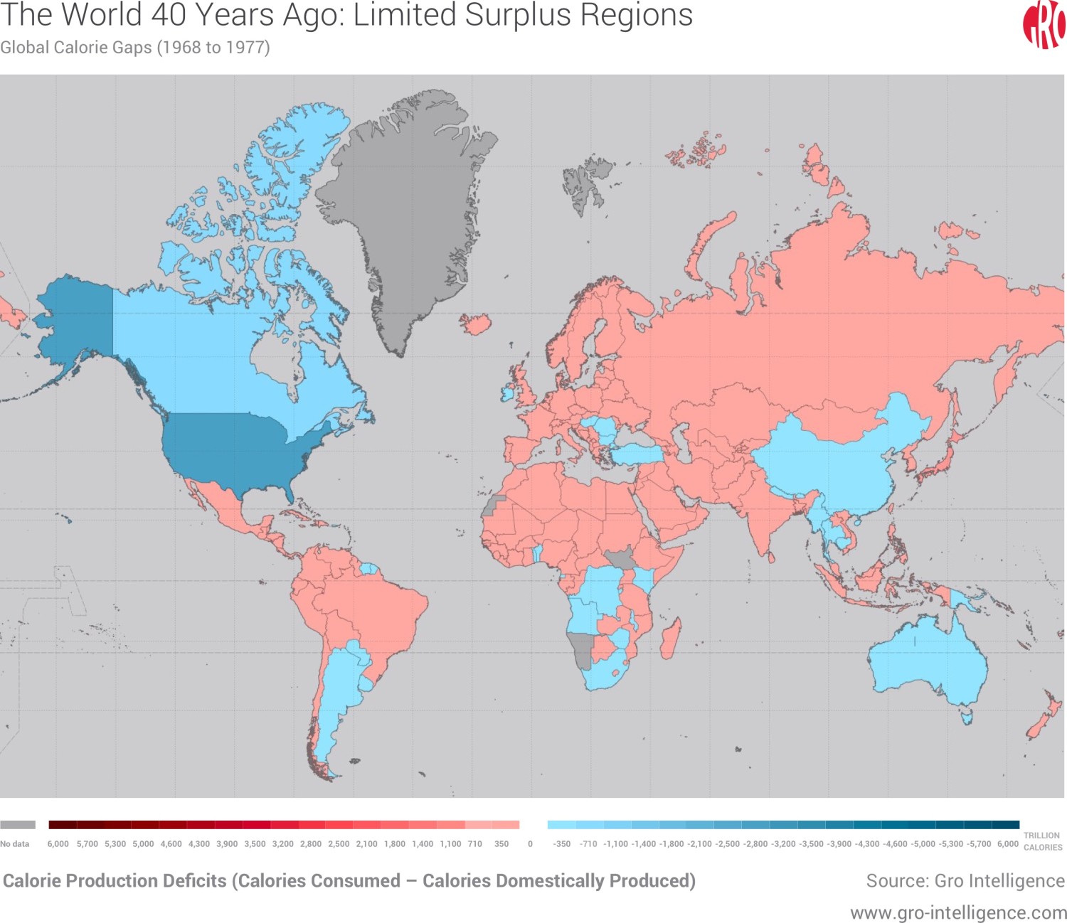 The World 40 Years Ago: Limited Surplus Regions