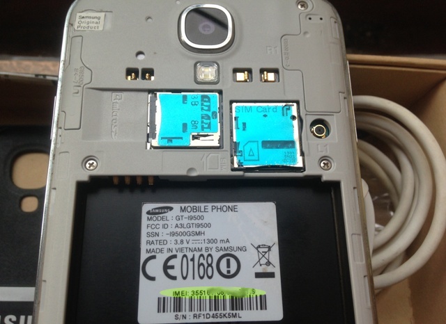 codice IMEI adesivo dentro cellulare