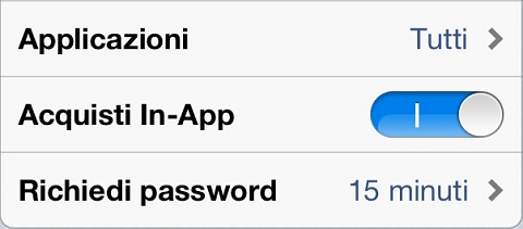 come disattivare acquisti in-app su IOS iPhone iPad