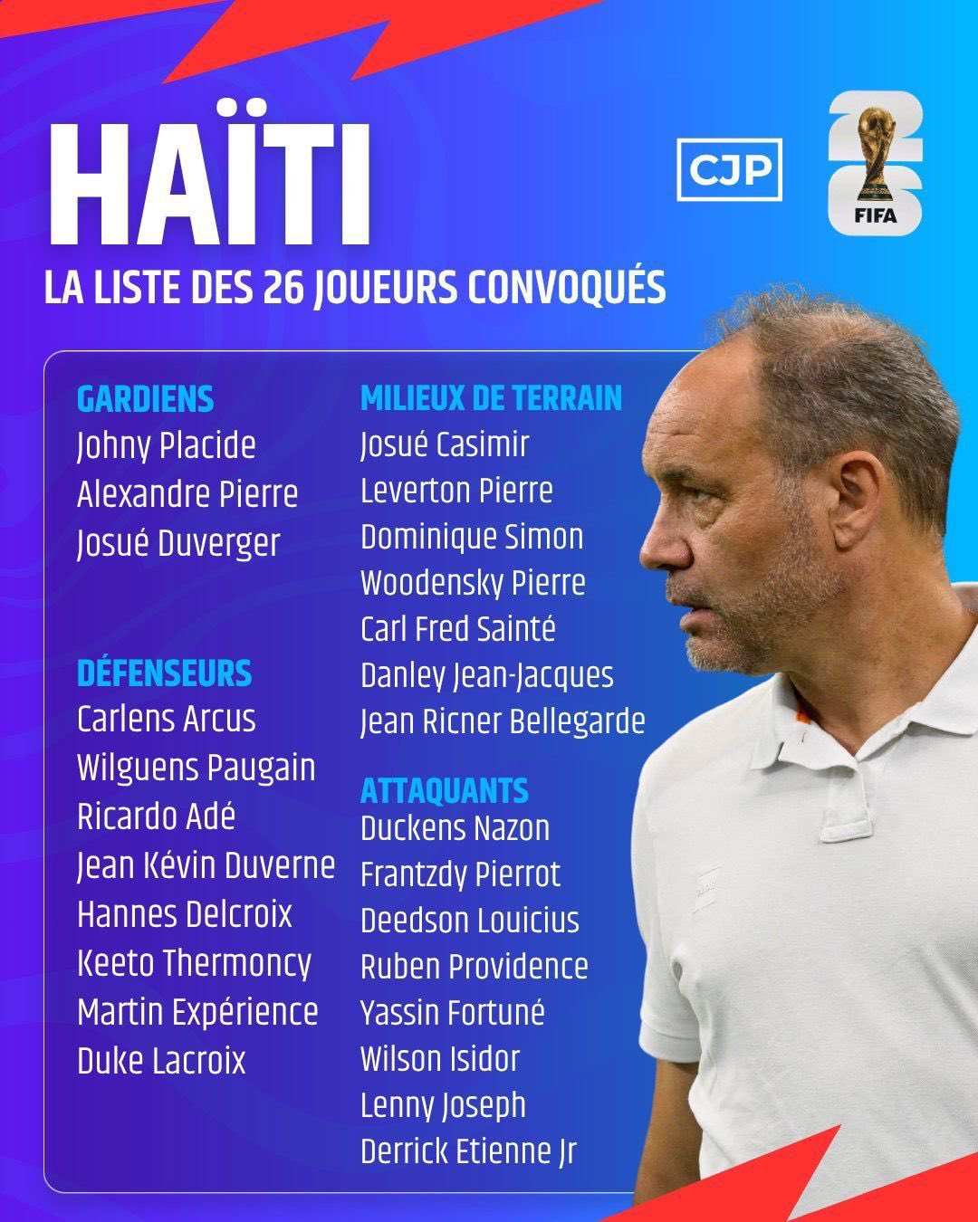 Official: Haiti announce their 2026 World Cup squad, the first one ever. Official: Haiti announce their 2026 World Cup squad, the first one ever.