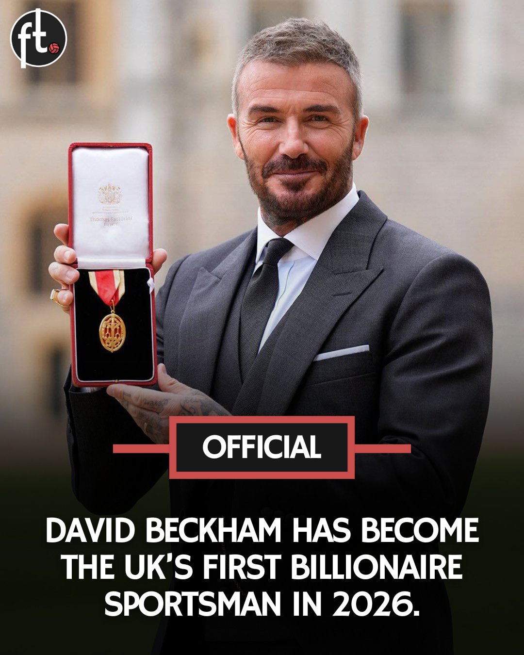 David Beckham has become the first British sportsman to reach billionaire status.