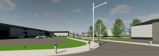 New Industrial Development - To Let / For Sale

Units from 7,000 sq. ft up to 180,000 sq. ft.

 on 8.9 acres.

 Steel portal frame construction 

 Detached and semi detached units 

 Insulated cladding and roof including intermittent roof lights 

 C...