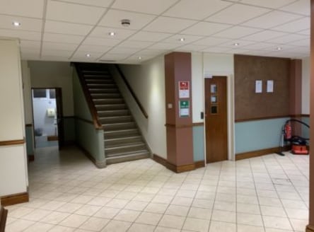 This first floor office suite currently provides predominantly modular office rooms formed by way of stud partitions with some areas open plan and includes kitchen and WC facilities. There is a reception area to the ground floor....