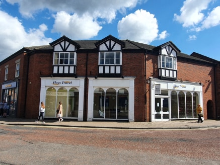 Prominent retail unit comprising 2,299 sq ft available to let in Nantwich town centre.