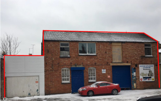 The property comprises a two-storey red brick building, with storage/workshop accommodation on the ground floor and additional open-plan space, principally across two rooms, on the first floor\nThere is a shutter door facing onto the yard area, which...