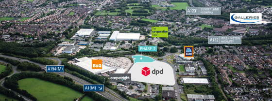 ROADSIDE/TRADE COUNTER OPPORTUNITY

LOCATION

Velocity 194 is a strategically located developed in the heart of Washington in Tyne & Wear, 9 miles to the south of Newcastle and 7 miles west of Sunderland. The Nissan Motor Manufacturing Plant is 4 mil...