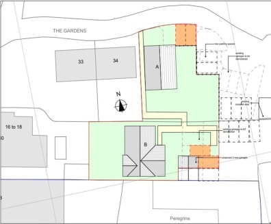 Situated on the Greenhill Gardens Residential Estate, two freehold building plots with planning consent to erect two detached bungalows and allocated parking (Plot A: Two bedrooms, bathroom, kitchen, lounge/diner and garden) (Plot B: Two bedrooms wit...