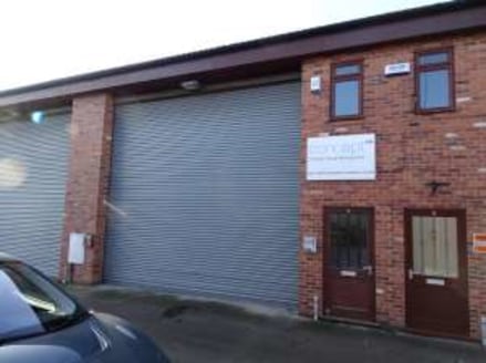 Self-contained industrial workshop. Open plan workshop space. Full height loading....