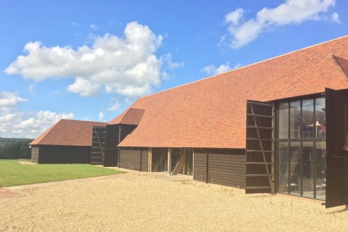 The Barn is a beautifully crafted Kentish barn constructed using locally sourced oak and traditional hand made clay Kent peg tiles. An impressive double height entrance provides access to the north and south wings, including the ground floor in-house...