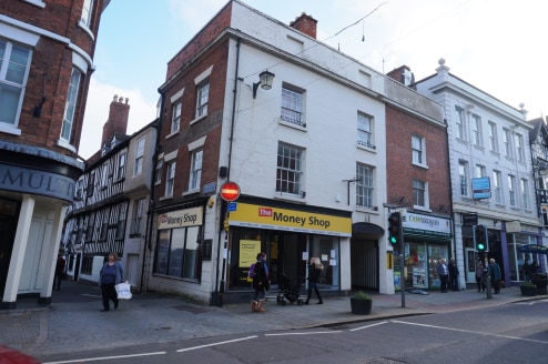 Shrewsbury Town Centre Retail Unit\nProminent Position on Main Road from Train Station through Town Centre\nIncludes Basement Area\nSales Area: 43.88 sq m (472 sq ft)\nTotal Area: 66....