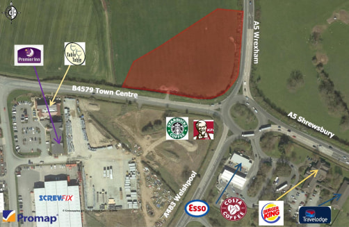 Roadside Development Site\n\nPossible Uses Include:\nCar Showroom/Restaurant/Trade Counter/Offices/Hotel\n\nArea: Approx 3.5 acres OFFERS...