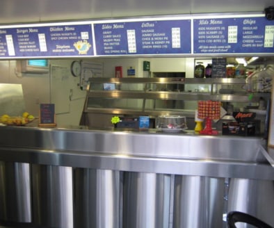 Leasehold Fish & Chip Takeaway/Restaurant Located In Helston\nHigh Street Location\nRef 2384\n\nLocation\nThis respected Fish & Chip Takeaway/Restaurant is located in the Cornish town of Helston, Cornwall. The business stands within a prominent and h...