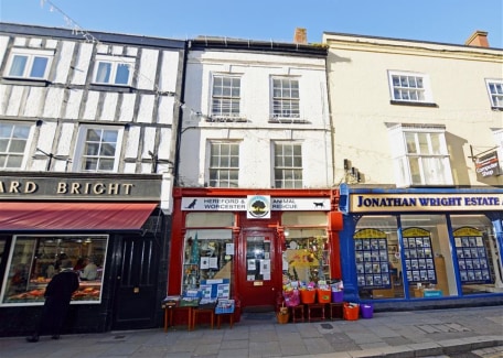 An exciting development opportunity comprising a spacious maisonette in need of refurbishment arranged over the first and second floors of this mixed-use character property in the heart of the popular market town of Leominster in Herefordshire. The p...