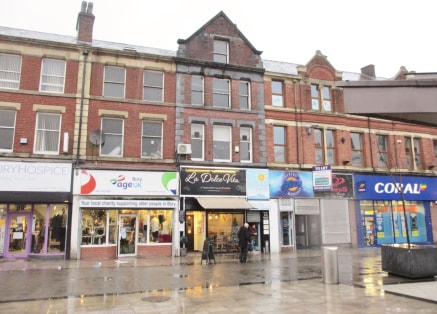 Leisure premises in Bury's primary retail core, on the periphery of the £350m 'The Rock' development