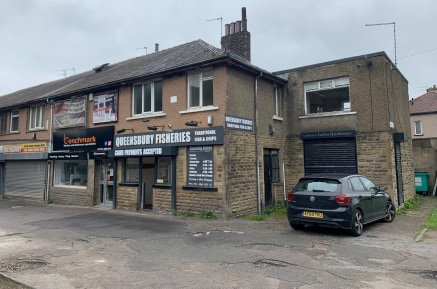 The property comprises a two storey building forming part of a retail parade just outside of Queensbury centre. At ground floor level are two retail units. No.40, currently operating as a fish and chip shop, comprises a kitchen and service area to th...