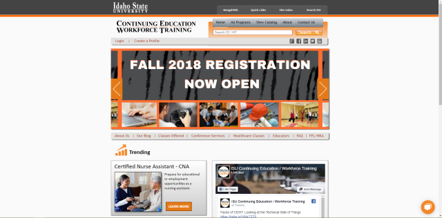 Idaho State University Workforce Training