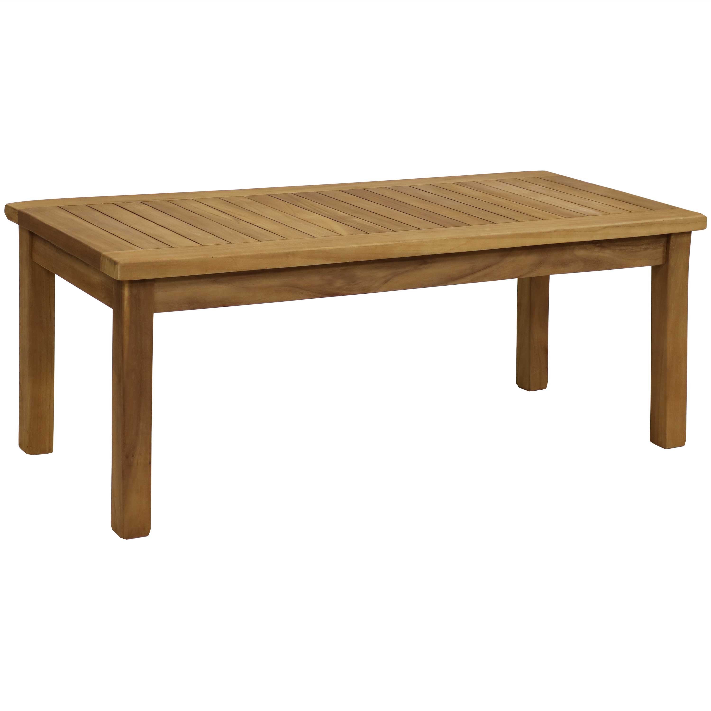 Sunndyaze Teak Wooden Outdoor Patio Coffee Table - Stain Finish - 45-Inch