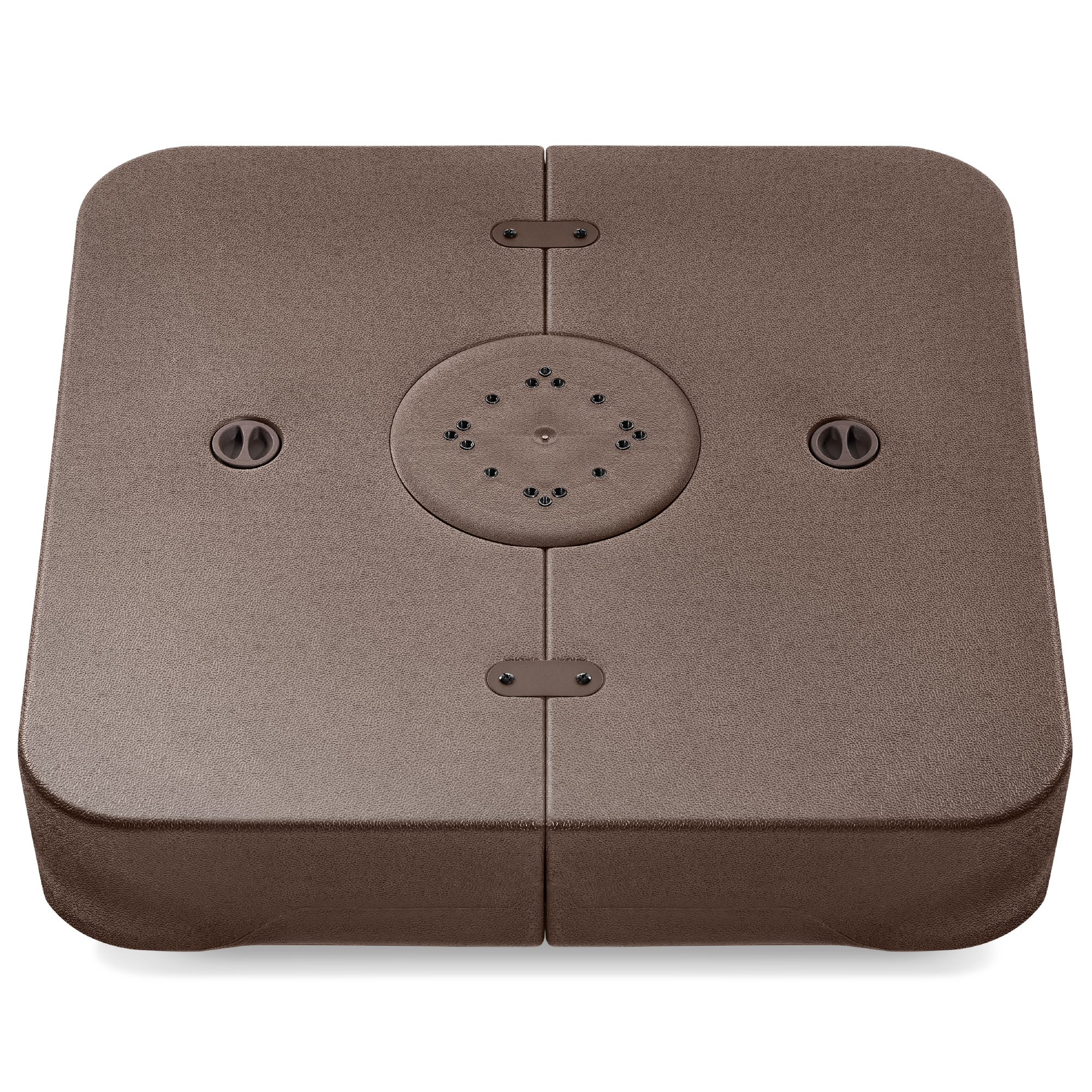 330lb Capacity Fillable Heavy-Duty Outdoor Cantilever Umbrella Base w/ Easy-Fill Spouts - Brown - Best Choice Products Online