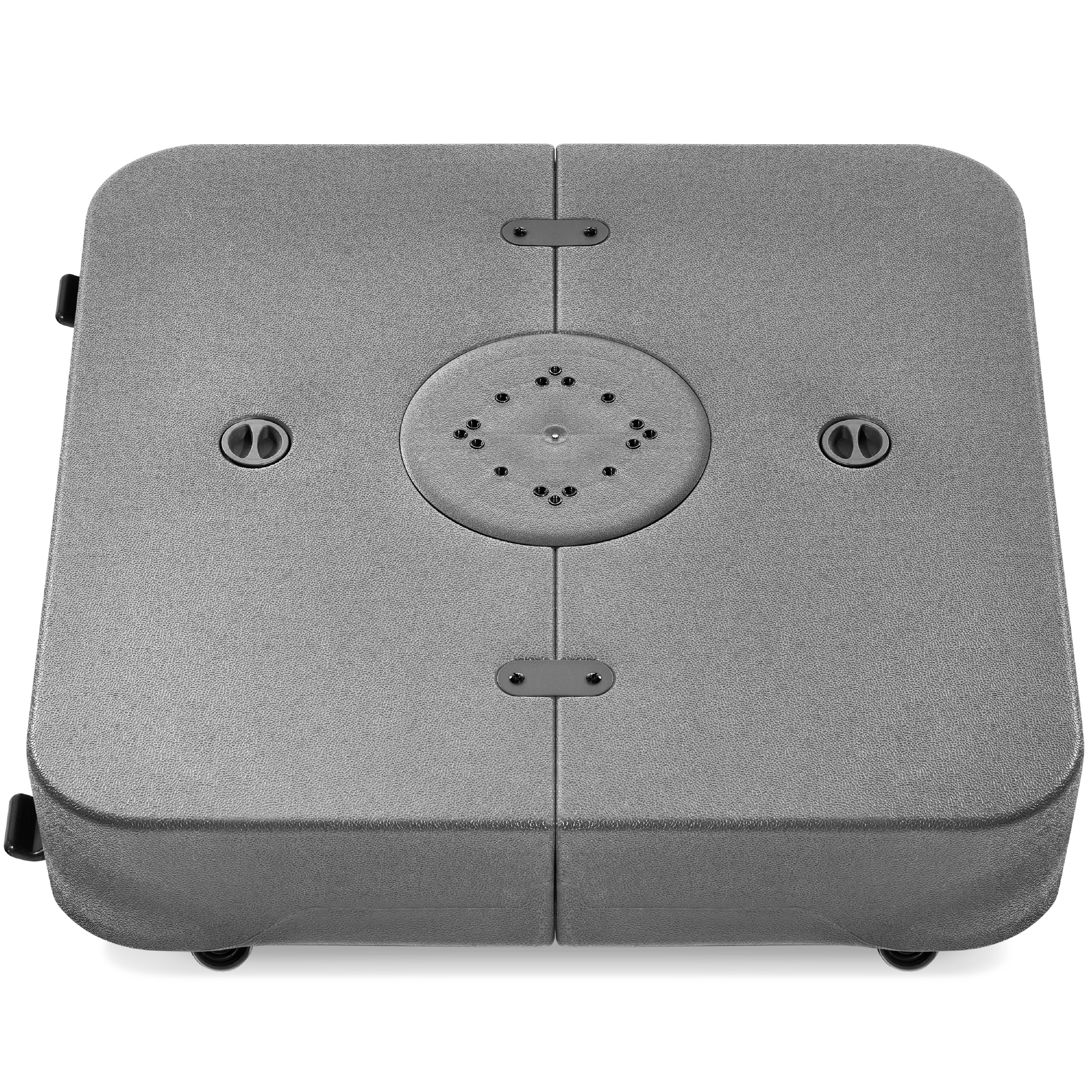 Heavy-Duty Outdoor Cantilever Base Stand w/ Wheels, Locks, Fillable 330lb Capacity - Gray - Best Choice Products Online