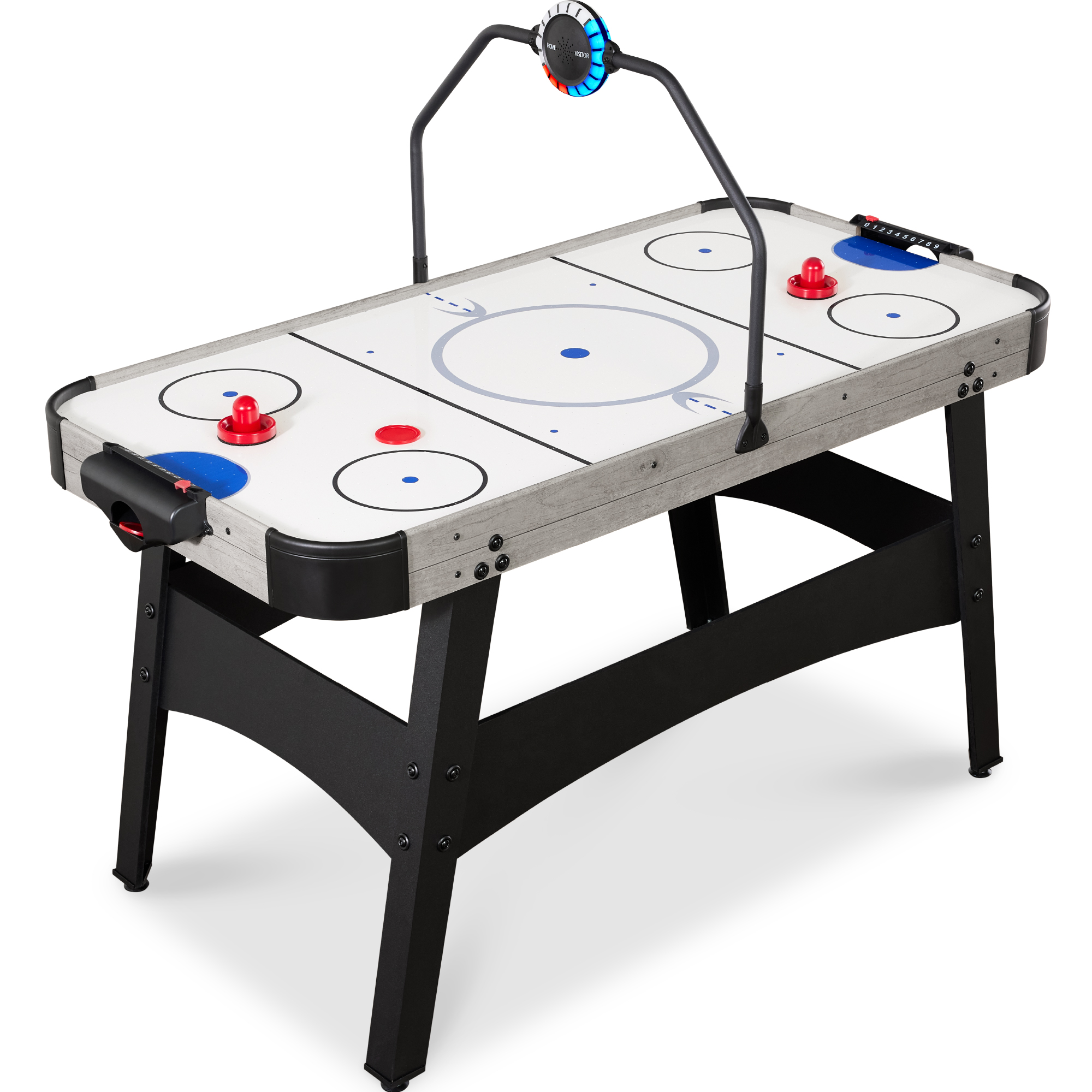 54in Air Hockey Game Table w/ LED Lights, Scoreboard, Powerful Motor - Gray - Best Choice Products Online
