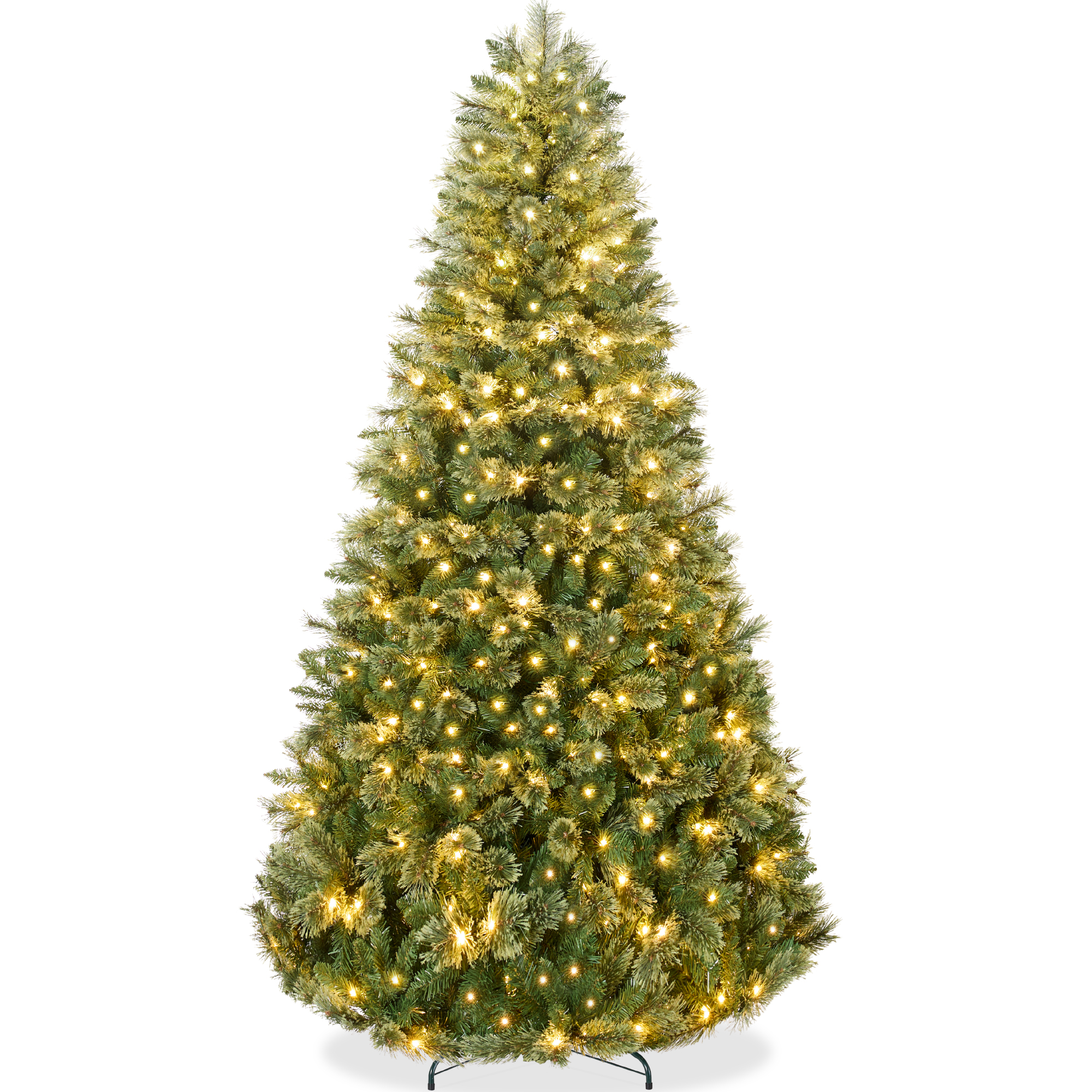6ft Pre-Lit Cashmere Christmas Tree Holiday Decor w/ Cordless Connection, 2-in-1 LED Lights - Best Choice Products Online