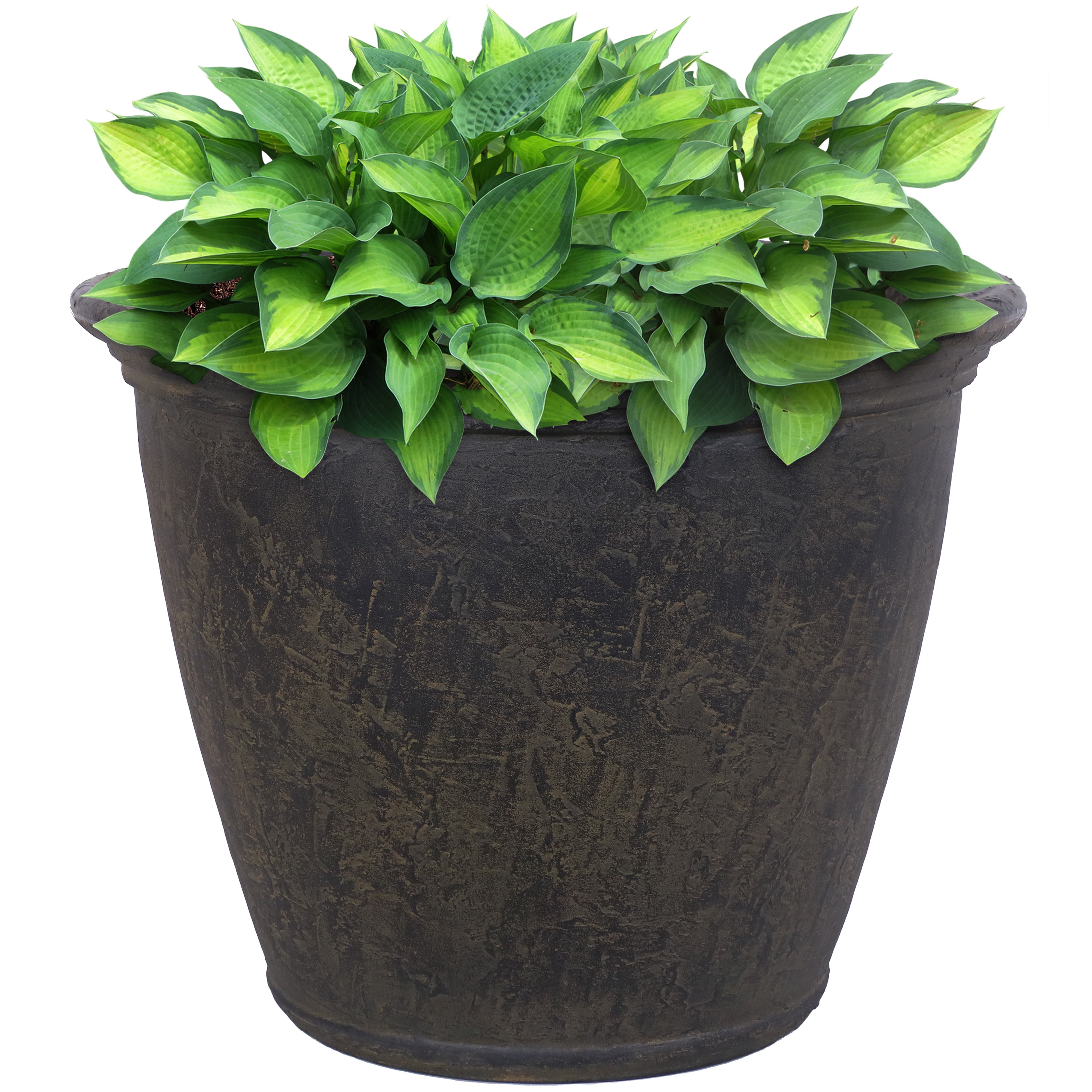 Sunnydaze Anjelica Outdoor Flower Pot Planter - Sable Finish  - 24-Inch