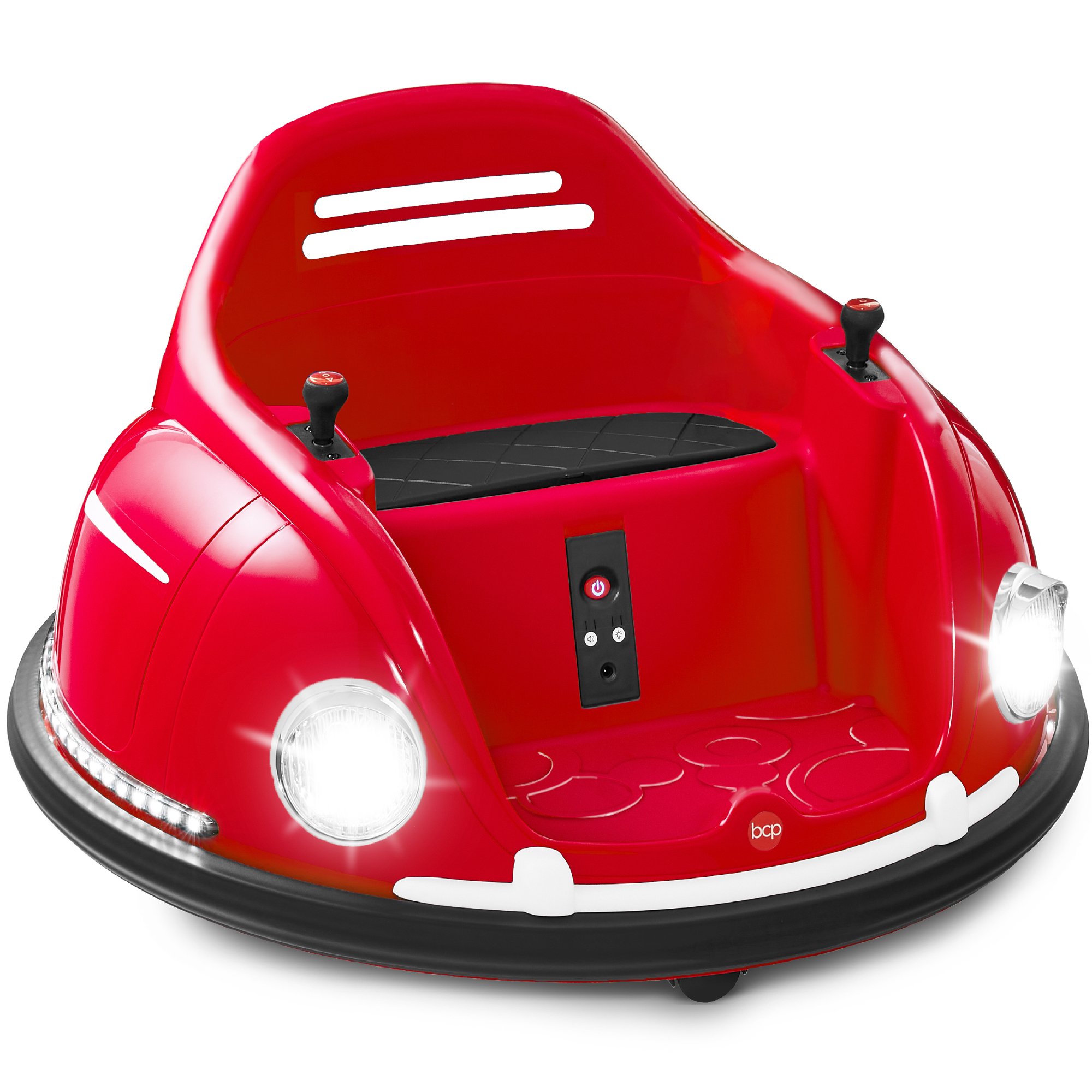 Kids 6V Bumper Car Ride On Toy w/ Remote Control, Harness, Lights, 360° Spin - Red - Best Choice Products Online