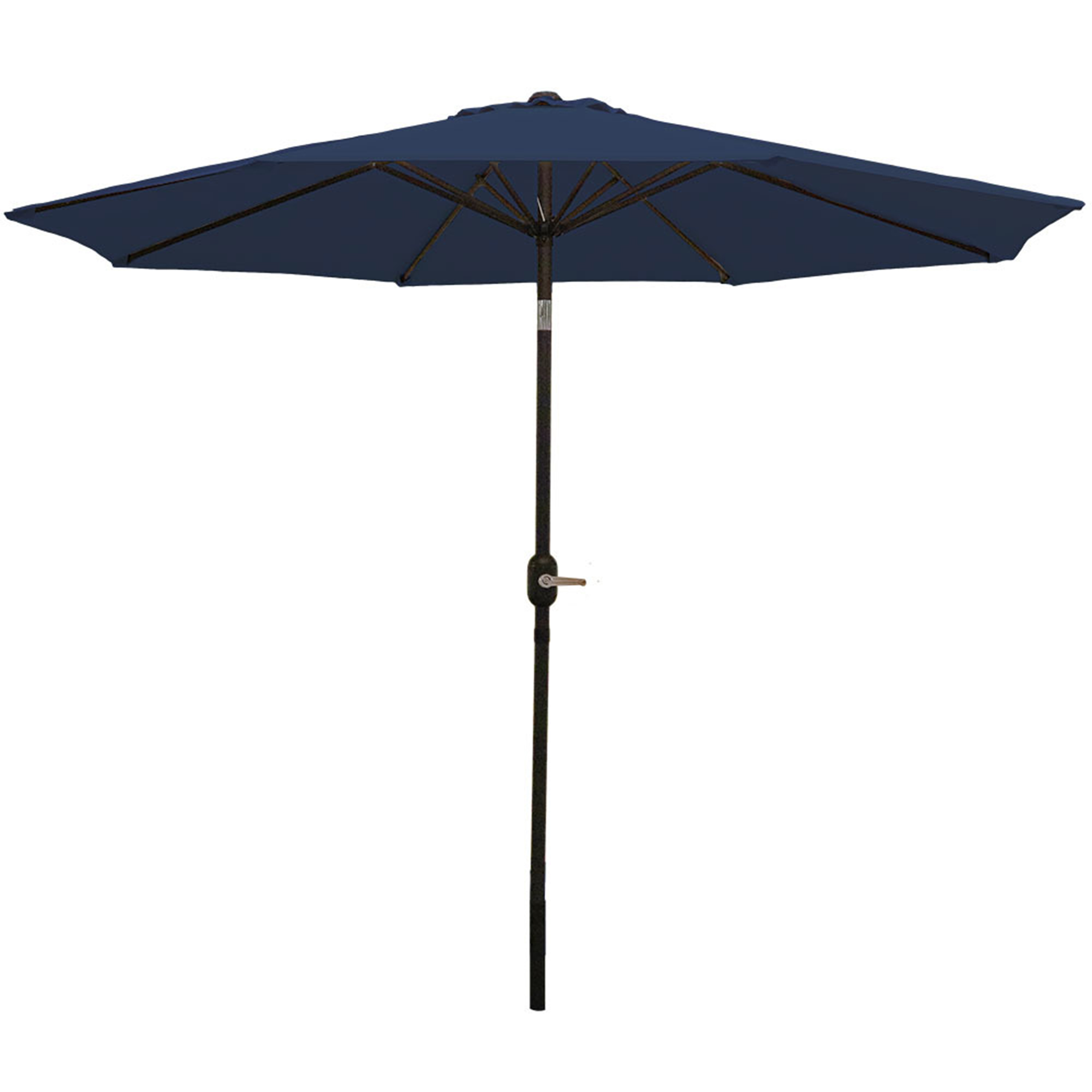 Sunnydaze Aluminum 9 Foot Patio Umbrella with Tilt & Crank, Navy Blue