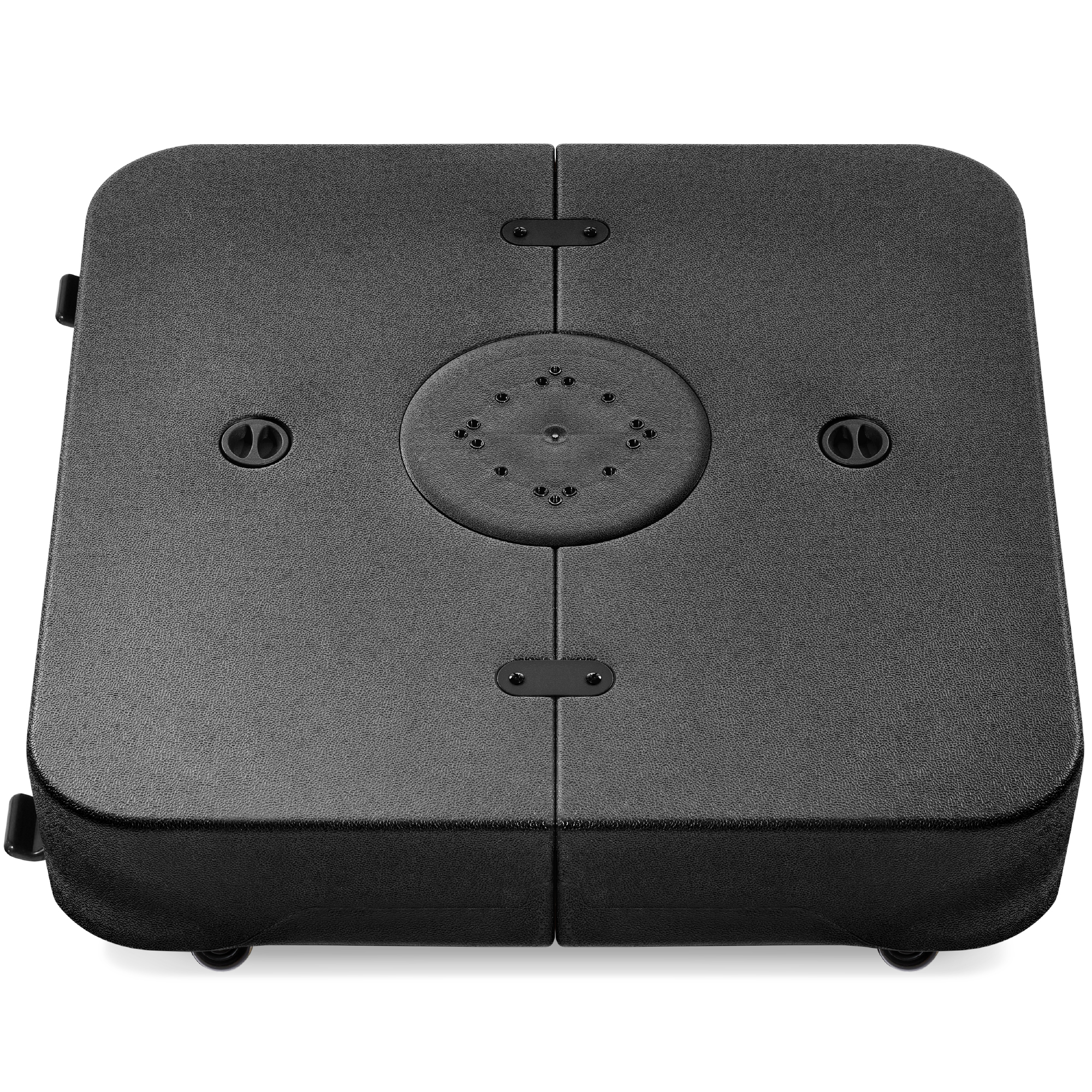 Heavy-Duty Outdoor Universal Cantilever Base Stand w/ Wheels, Locks, Fillable 330lb Capacity - Black - Best Choice Products Online