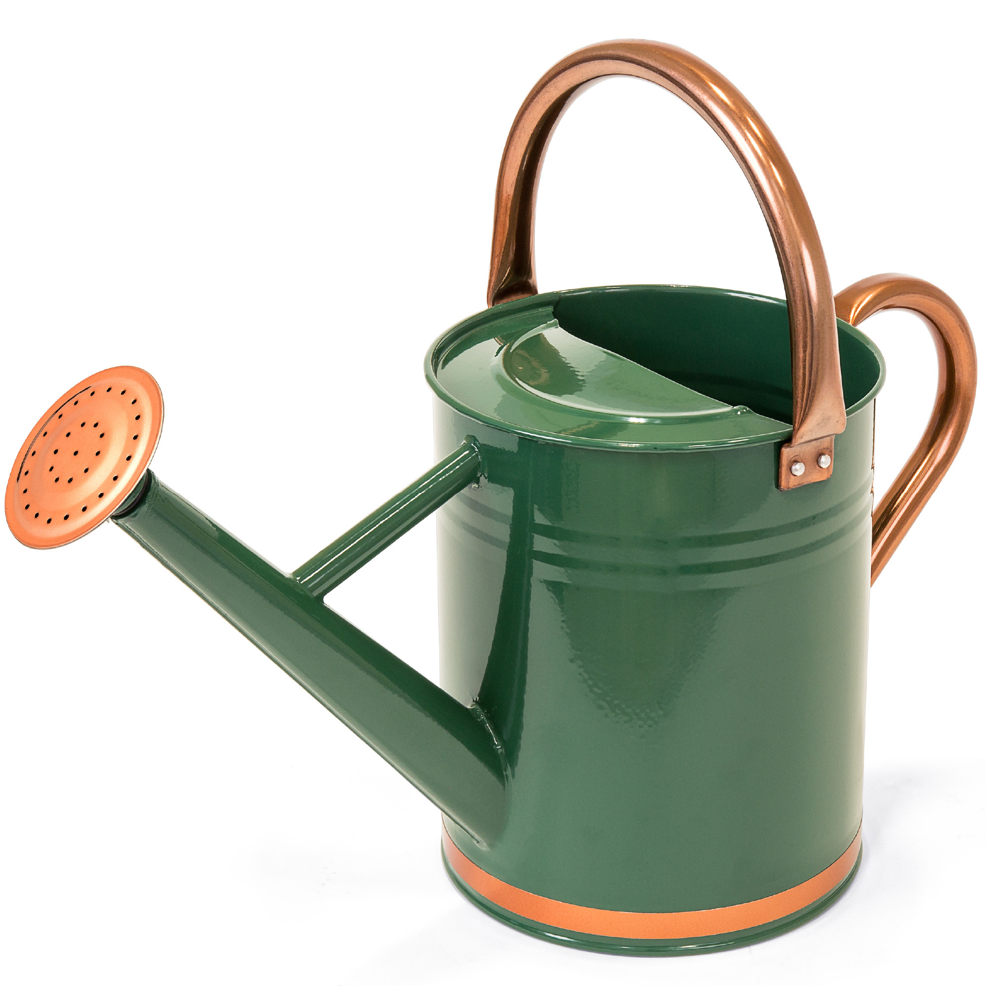 1-Gallon Watering Can w/ O-Ring, Top Handle, Galvanized Steel & Copper Accents | Best Choice Products Online