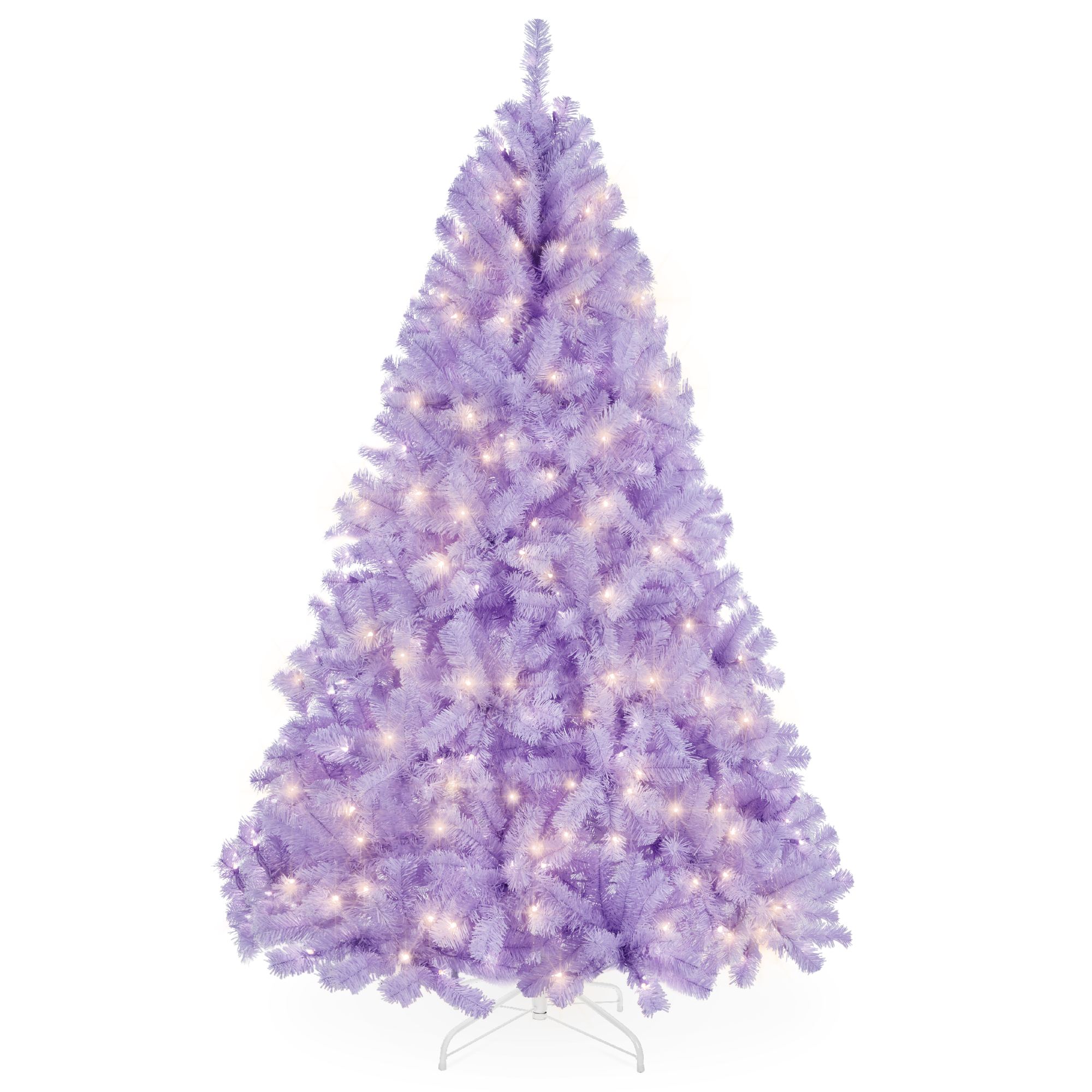 9ft Pre-Lit Lavender Christmas Tree, Artificial Holiday Decoration w/ 900 Lights - Best Choice Products Online