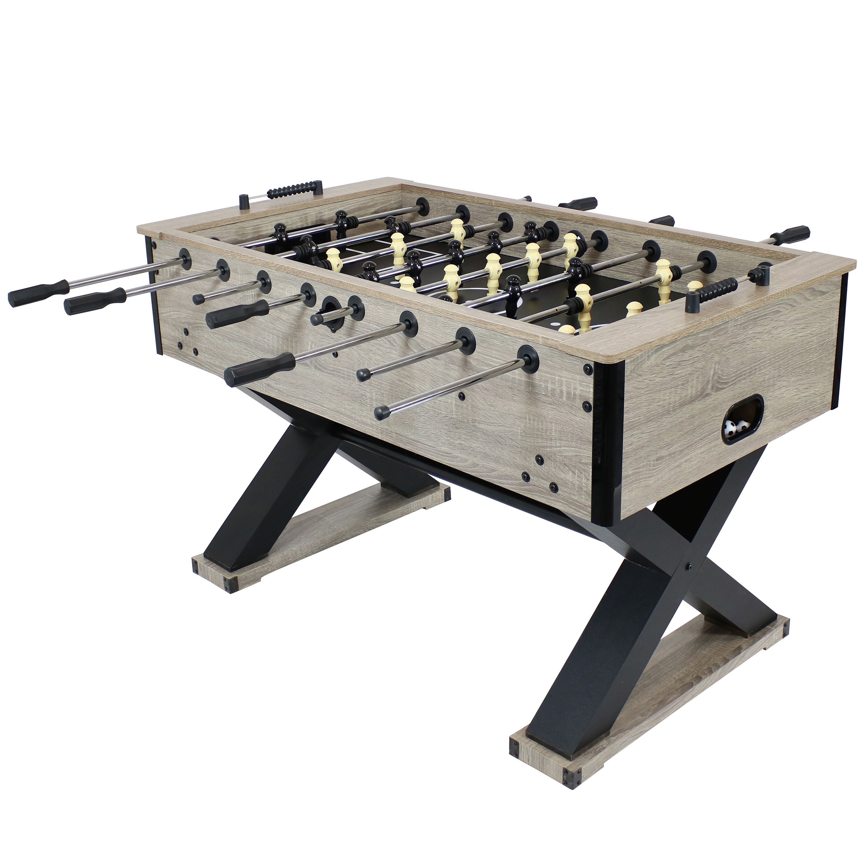 Sunnydaze Delano Indoor Foosball Table with Gray Wood Look - 54.5-Inch