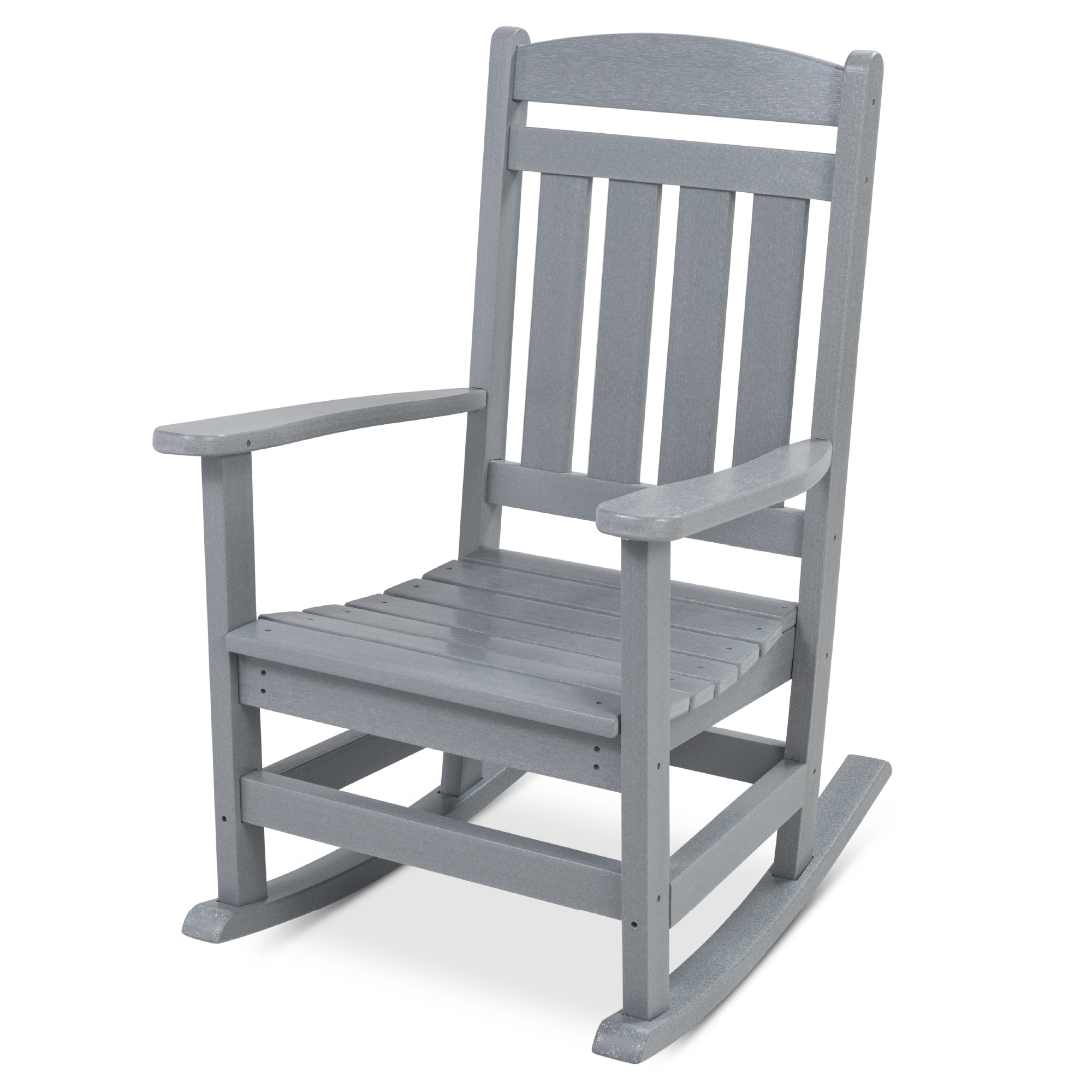All-Weather Rocking Chair, Indoor Outdoor HDPE Porch Rocker w/ 300lb Weight Capacity - Gray | Best Choice Products Online